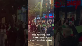 Free Pro Palestine Protest March in London