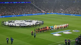 THE CHAMPIONS LEAGUE MUSIC AT THE TOTTENHAM HOTSPUR STADIUM: Spurs v AC Milan