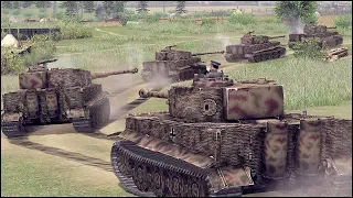 TIGER FORMATION vs 30 T-34 - VALLEY ASSAULT