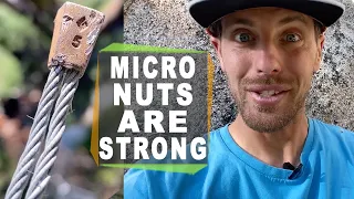You won't believe how strong micro stoppers are!  Climbing nuts tested in real rock
