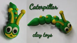 How to make caterpillar with clay/clay modelling/play doh toys