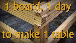 1 Board to Build 1 Table/Bench in 1 Day... Challenge Accepted