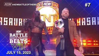 TNT Champion Luchasaurus entrance with Christian Cage: AEW Battle Of The Belts VII, July 15, 2023