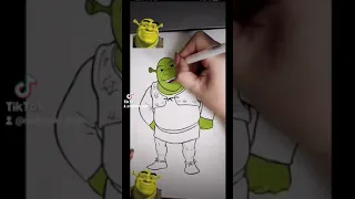 Coloring Shrek!!