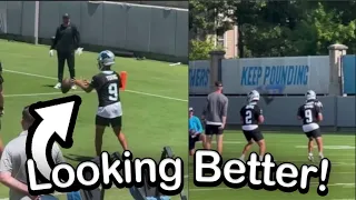 Bryce Young's Footwork Improving during Panthers OTA's!