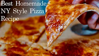Best Homemade New York Style Pizza Recipe | Thin Crust Pizza | New York Style Pizza