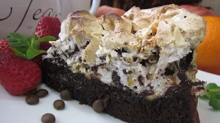 Рецепт- Шоколадный торт с ореховым безе