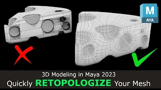 Quickly Retopologize Booleans in Maya 2023