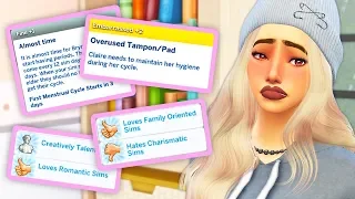 HAVE PERIODS, TURN ONS & TURN OFFS, TALENTS😮😍 // THE SIMS 4 | SLICE OF LIFE MOD UPDATE