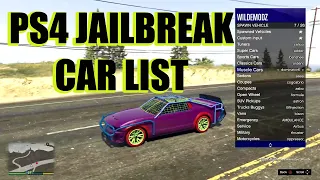 GTA V Muscles car list on Jailbreak PS4 mod menu PART 2