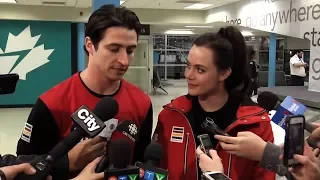 Tessa Virtue & Scott Moir Interview After Arriving Home in Canada | LIVE 2-26-18