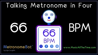 Talking metronome in 4/4 at 66 BPM MetronomeBot