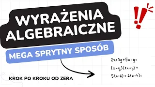 Wyrażenia algebraiczne krok po kroku od zera! 🤩✅ PDF do druku w opisie