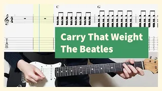 The Beatles - Carry That Weight Guitar Cover With Tab