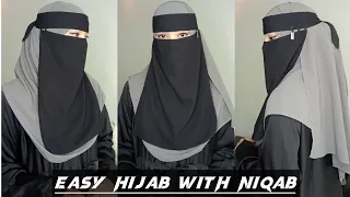 Easy Hijab With Niqab Tutorial || Easy Hijab Style With Niqab || Ismi Nazish