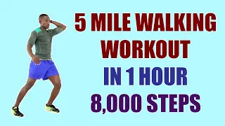 5 Mile Walking Workout in 1 Hour (8 Kilometers)/ 8,000 Steps Walk at Home