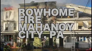 Second Alarm Called for Mahanoy City, Pa. Rowhome Fire - 11/22/2019