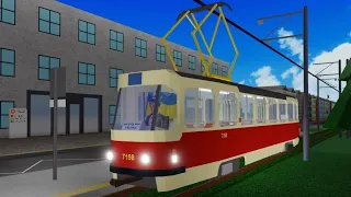 (Roblox) Поїздка на трамваї Татра Т3, борт. #7198, маршрут 13 (вигаданий)