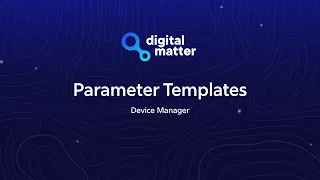 Parameter Templates - Device Manager