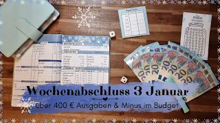 Wochenabschluss 3 Januar ❄️ I Minus im Budget 📈I Über 400 € Ausgaben💰I Umschlagmethode 💌  I