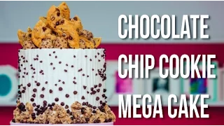 How To Make a CHOCOLATE CHIP COOKIE MEGA CAKE! With GIANT COOKIES & COOKIE BUTTER Buttercream!
