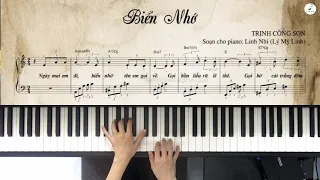 Biển Nhớ | Piano solo | Easy level | Linh Nhi