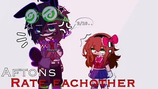 • Aftons RATE EACHOTHER || Ft. Aftons || FNAF || Gacha || MY AU •