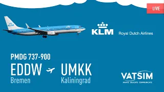 BREMEN (EDDW) - KALININGRAD (UMKK) / MSFS 2020 / PMDG 737-900 / VATSIM