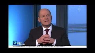 Bundeskanzler Olaf Scholz zu Russland und Ukraine vor USA Reise auf ARD mit Tina Hassel