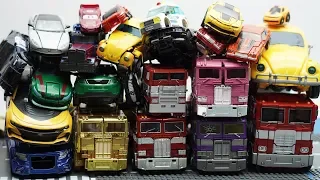 Full Transformers Stop motion - Optimus Prime, Bumblebee, Tobot Robot & Lego Superheroes Car Toys