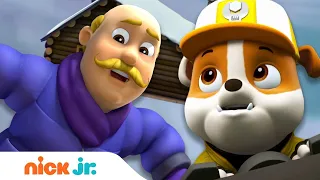 PAW Patrol Rubble Big Truck Snowy Mountain Rescue! w/ Skye & Al | Rubble Official