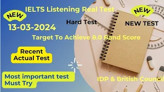 IELTS Listening Practice with Recent Actual IELTS Exam with Answers [Real Exam 44] 13th March 2024