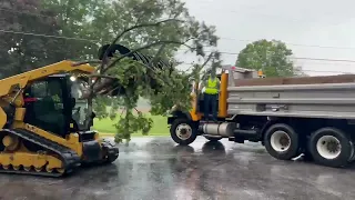 Storm damage clean-up at Coyne Center Road