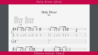 [Share Guitar Tabs] Holy Diver (Dio) HD 1080p