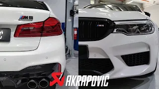 BMW M5 F90 COMPETITION AKRAPOVIC EXHAUST VLOG | LOUD REVS, LOUD CRACKLES, ON BOARD RIDE
