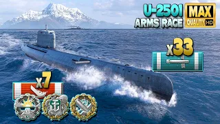 Submarine U-2501: MVP on map Warrior's Path - World of Warships