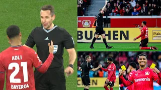 Amine Adli YELLOW CARDS VAR Drama vs Bayer Leverkusen vs Bayern Munich Referee Overturned THEM