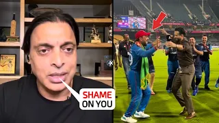 Shoaib Akhtar's reaction when Rashid Khan started dancing with Irfan Pathan after winning Pak vs Afg