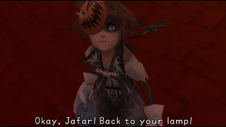 Kingdom Hearts 1.5 HD ReMIX hack halloween Sora VS Genie Jafar