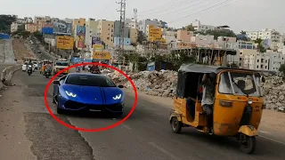 Lamborghini On Worst Roads? | Supercar Acceleration | Hyderabad India