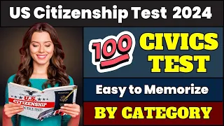 100 Civics Test Question and Answers by Category |  US Citizenship Interview Test 2024