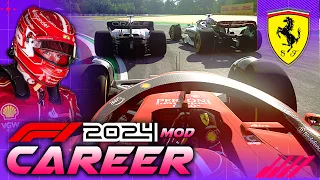 F1 24 Mod CAREER MODE Part 4: FIRST WIN IN FRONT OF THE TIFOSI?! | Leclerc Ferrari Career