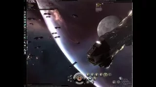 EVE Online: a fleet near the titan right before the jump