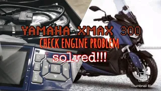 YAMAHA XMAX 300 CHECK ENGINE FAULT CODE REMOVAL