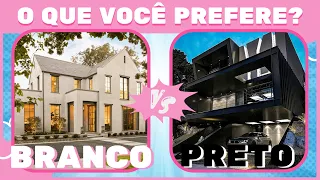 30 PERGUNTAS 🔄 O QUE VOCÊ PREFERE? | Edição BRANCO vs PRETO | jogo das escolhas