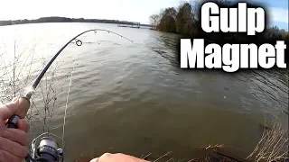 Bank Fishing with a Gulp Minnow on a Trout Magnet Jig Head