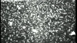 World War I comes to an end after armistice. HD Stock Footage