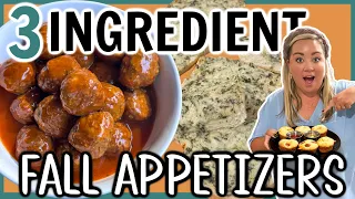 MUST TRY 3 INGREDIENT FALL APPETIZERS | EASY PARTY FOOD | THE EASIEST RECIPES YOU WILL EVER MAKE