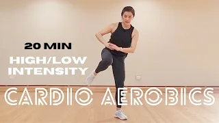 20 MIN ALL STANDING High Low CARDIO Workout | Aerobic Cardio Exercise | Sweaty & Fun