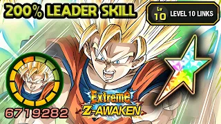 200% LEADER SKILL! EZA TEQ SSJ2 GOKU LEVEL 10 LINKS! Dragon Ball Z Dokkan Battle